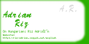 adrian riz business card